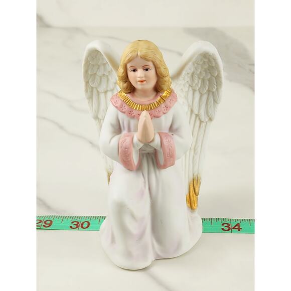 Homco Christmas Praying Angel Kneeling 5 1/2" Nativity Figurine 90s Malaysia Vtg - Picture 14 of 14